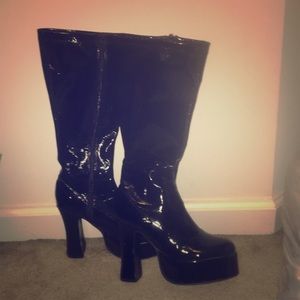 Black go go boots